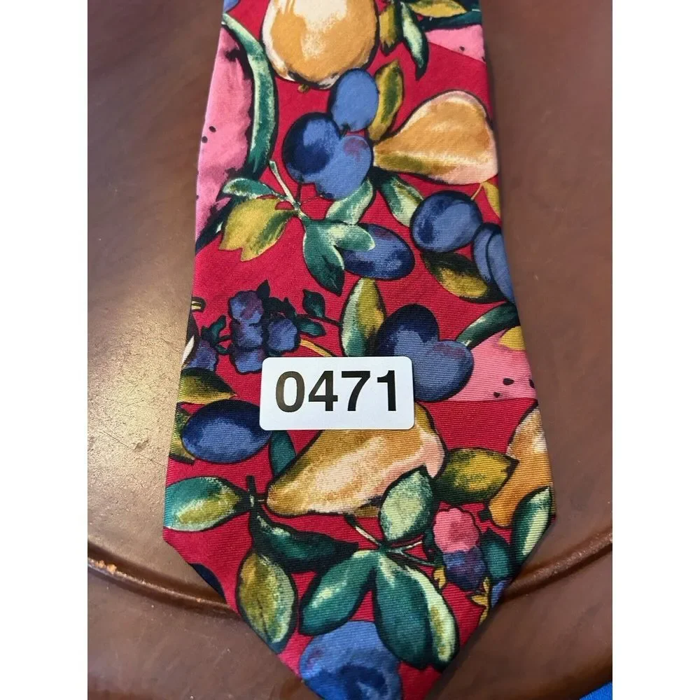 Hathaway Men's Multicolor 100% Imported‎ Silk Tie Fruit Necktie USA Made